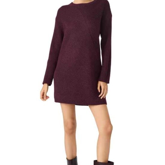 Abbie Sweater Dress-Beet
